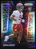 Emeka Egbuka 2025 Panini Prizm Fireworks Prizms Silver #2 RC at PristineAuction.com