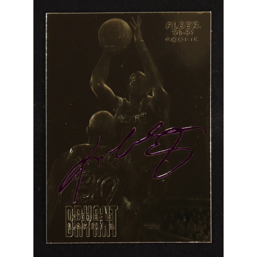 Kobe Bryant 1996-97 Fleer 23KT Gold Card Rookie 23KT Purple Signature RC at PristineAuction.com
