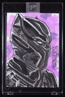 Black Panther | Marvel | Original Art Sketch Card by Tom Hodges (1/1 Original Art) at PristineAuction.com