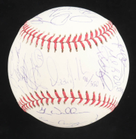 2005 White Sox LE World Series Logo Baseball Signed by (28) with Ozzie Guillen, Harold Baines, Frank Thomas, Tim Raines (Steiner) at PristineAuction.com