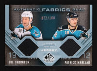 Patrick Marleau / Joe Thornton 2007-08 SP Game Used Authentic Fabrics Duals #AF2MT #072/100 at PristineAuction.com