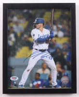 Gavin Lux Signed Dodgers Custom Framed Photo (PSA) at PristineAuction.com
