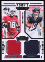 Marvin Harrison Jr. / Rome Odunze 2024 Panini Contenders Rookie Ticket Dual Swatches #12 RC at PristineAuction.com