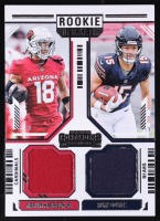 Marvin Harrison Jr. / Rome Odunze 2024 Panini Contenders Rookie Ticket Dual Swatches #12 RC at PristineAuction.com