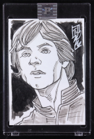 Luke Skywalker | Star Wars | Original Art Sketch Card by Tom Hodges (1/1 Original Art) at PristineAuction.com