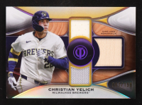 Christian Yelich 2025 Topps Tribute Triple Game-Used Relics #TTRCY #001/199 at PristineAuction.com