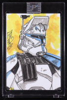 Captain Rex | Star Wars | Original Art Sketch Card by Tom Hodges (1/1 Original Art) at PristineAuction.com