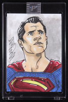 Superman | DC | Original Art Sketch Card by Tom Hodges (1/1 Original Art) at PristineAuction.com