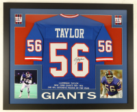Lawrence Taylor Signed Custom Framed Career Highlight Stat Jersey (JSA) at PristineAuction.com