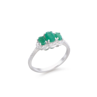 1 CTW Natural Diamonds & Emeralds 10K WG Designer Ring | Estimated Retail Value: $5,949 (AMG) at PristineAuction.com