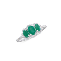 1 CTW Natural Diamonds & Emeralds 10K WG Designer Ring | Estimated Retail Value: $5,949 (AMG) at PristineAuction.com
