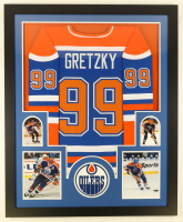 Wayne Gretzky Custom Framed Jersey Display at PristineAuction.com