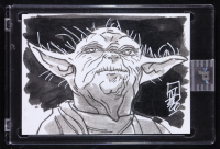 Yoda | Star Wars | Original Art Sketch Card by Tom Hodges (1/1 Original Art) at PristineAuction.com