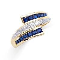1.02 CTW Natural Diamonds & Sapphire 10K YG Designer Ring | Estimated Retail Value: $6,269 (AMG) at PristineAuction.com