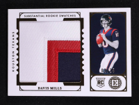 Davis Mills 2021 Panini Encased Substantial Rookie Swatches Gold #23 #13/25 RC at PristineAuction.com