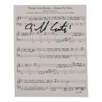 Bill Conti Signed Rocky "Gonna Fly Now" 8x10 Music Sheet (ACOA) at PristineAuction.com
