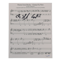 Bill Conti Signed Rocky "Gonna Fly Now" 8x10 Music Sheet (ACOA) at PristineAuction.com