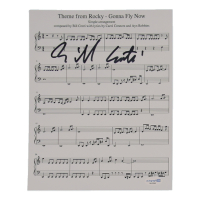 Bill Conti Signed Rocky "Gonna Fly Now" 8x10 Music Sheet (ACOA) at PristineAuction.com