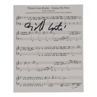 Bill Conti Signed Rocky "Gonna Fly Now" 8x10 Music Sheet (ACOA) at PristineAuction.com