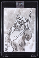 Wicket The Ewok | Star Wars | Original Art Sketch Card by Tom Hodges (1/1 Original Art) at PristineAuction.com