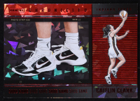 Caitlin Clark 2025 Panini Caitlin Clark Chronicled Red Cracked Ice #74 Shoe Game at PristineAuction.com
