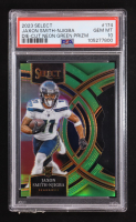 Jaxon Smith-Njigba 2023 Panini Select Premier Die-Cut Neon Green Prizm #174 RC #384/499 (PSA 10) at PristineAuction.com