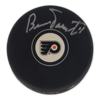 Bernie Parent Signed Flyers Logo Hockey Puck (PSA) at PristineAuction.com