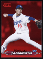 Yoshinobu Yamamoto 2024 Stadium Club Red Foil #114 RC at PristineAuction.com