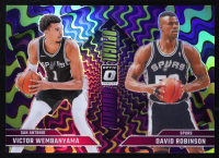 David Robinson / Victor Wembanyama 2024-25 Donruss Optic Optical Illusions Purple #5 at PristineAuction.com