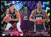 David Robinson / Victor Wembanyama 2024-25 Donruss Optic Optical Illusions Purple #5 at PristineAuction.com