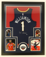 Zion Williamson Signed Custom Framed Jersey Display (Fanatics) at PristineAuction.com