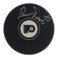 Bernie Parent Signed Flyers Logo Hockey Puck (PSA) at PristineAuction.com