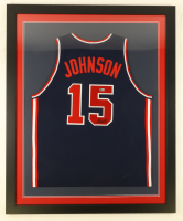 Magic Johnson Signed Custom Framed Jersey Display (Beckett) at PristineAuction.com