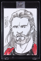 Thor | Marvel | Original Art Sketch Card by Tom Hodges (1/1 Original Art) at PristineAuction.com