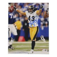 Troy Polamalu Signed Steelers 8x10 Photo (JSA) at PristineAuction.com