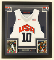 Kobe Bryant Custom Framed Jersey Display With Team USA Pin & (2) Team Logo Patches at PristineAuction.com