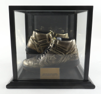Magic Johnson & Larry Bird Signed Pair of (2) Converse Weapon Basketball Shoes with Display Case (Beckett & PSA) at PristineAuction.com
