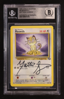 Matthew Sussman Signed 1999 Pokemon Jungle Unlimited #56 Meowth (BGS) at PristineAuction.com