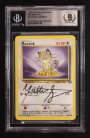 Matthew Sussman Signed 1999 Pokemon Jungle Unlimited #56 Meowth (BGS) at PristineAuction.com