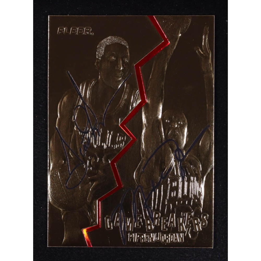 Michael Jordan / Scottie Pippen 1996 Fleer Game Breakers 23KT Gold Card at PristineAuction.com