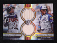 Chipper Jones / Ronald Acuna Jr. 2024 Topps Tribute Dual Player Relics Gold #DR2JA #44/75 at PristineAuction.com