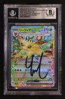 Lee Steinfield Signed 2024 Pokemon Card Game Scarlet & Violet Terastal Festival ex High Class Expansion Japanese #003 Leafeon ex (BGS) at PristineAuction.com