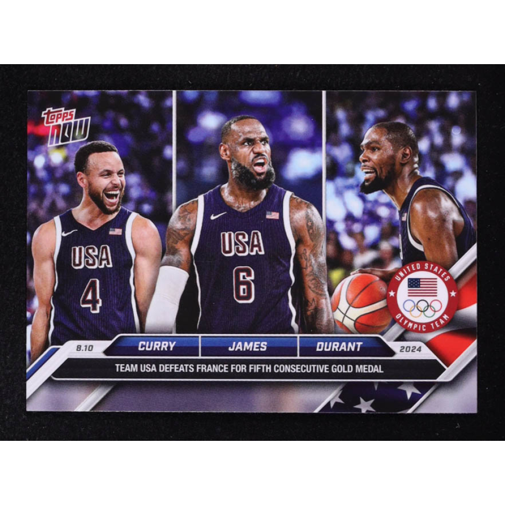 Stephen Curry / LeBron James / Kevin Durant 2024 Topps Now Olympic Games #26 at PristineAuction.com