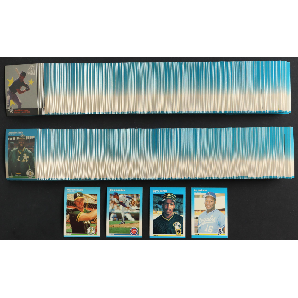 1987 Fleer Baseball Complete Set of (660) Cards with Barry Bonds #604 RC, Bo Jackson #369 RC, Barry Larkin #204 RC, Nolan Ryan #67 at PristineAuction.com
