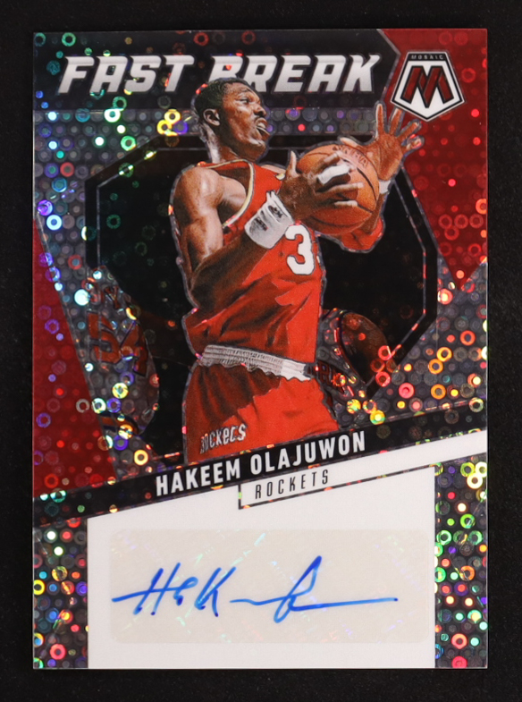 Hakeem Olajuwon 2024-25 Panini Mosaic Autographs Fast Break Disco #61 at PristineAuction.com Hakeem Olajuwon 2024-25 Panini Mosaic Autographs Fast Break Disco #61 at PristineAuction.com