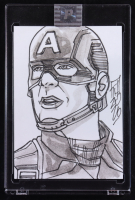 Captain America | Marvel | Original Art Sketch Card by Tom Hodges (1/1 Original Art) at PristineAuction.com