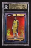 LeBron James 2024-25 Topps Chrome Blue Basketball Refractors #22 (BGS 9.5) at PristineAuction.com