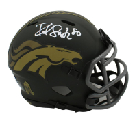 Rod Smith Signed Broncos Salute to Service Alternate Speed Mini Helmet (Beckett) at PristineAuction.com