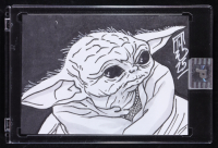 Grogu | Star Wars | Original Art Sketch Card by Tom Hodges (1/1 Original Art) at PristineAuction.com