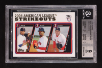 Johan Santana / Pedro Martinez / Curt Schilling 2005 Topps AL Strikeouts Leaders #342 (BGS 9) at PristineAuction.com